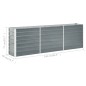 vidaXL Arriate de jardín de acero galvanizado gris 240x40x77 cm
