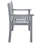vidaXL Banco de jardín 3 plazas madera maciza de eucalipto gris 150 cm vidaXL Banco de jardín 3 plazas madera maciza de eucalipto gris 150 cm