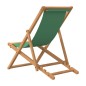 vidaXL Silla de playa plegable de madera maciza de teca verde
