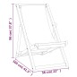 vidaXL Silla de playa plegable de madera maciza de teca verde