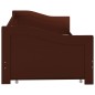 vidaXL Estructura de sofá cama madera de pino marrón 90x200 cm