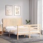 vidaXL Estructura de cama con cabecero madera maciza 140x200 cm vidaXL Estructura de cama con cabecero madera maciza 140x200 cm