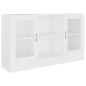 vidaXL Vitrina de madera ingeniería blanca 120x30,5x70 cm vidaXL Vitrina de madera ingeniería blanca 120x30,5x70 cm