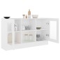 vidaXL Vitrina de madera ingeniería blanca 120x30,5x70 cm vidaXL Vitrina de madera ingeniería blanca 120x30,5x70 cm