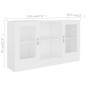 vidaXL Vitrina de madera ingeniería blanca 120x30,5x70 cm vidaXL Vitrina de madera ingeniería blanca 120x30,5x70 cm