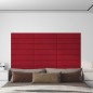 vidaXL Paneles de pared 12 uds terciopelo rojo tinto 60x15 cm 1,08 m² vidaXL Paneles de pared 12 uds terciopelo rojo tinto 60x15 cm 1,08 m²