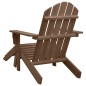 vidaXL Silla de jardín con otomana de madera marrón vidaXL Silla de jardín con otomana de madera marrón