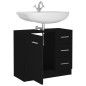 vidaXL Armario para lavabo madera contrachapada negro 63x30x54 cm vidaXL Armario para lavabo madera contrachapada negro 63x30x54 cm