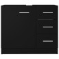 vidaXL Armario para lavabo madera contrachapada negro 63x30x54 cm vidaXL Armario para lavabo madera contrachapada negro 63x30x54 cm