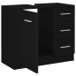 vidaXL Armario para lavabo madera contrachapada negro 63x30x54 cm vidaXL Armario para lavabo madera contrachapada negro 63x30x54 cm