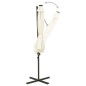 vidaXL Sombrilla voladiza con poste y luces LED 300 cm arena vidaXL Sombrilla voladiza con poste y luces LED 300 cm arena