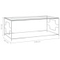 vidaXL Mesa de centro acero inoxidable y vidrio plateada 120x60x45 cm vidaXL Mesa de centro acero inoxidable y vidrio plateada 120x60x45 cm