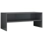 vidaXL Mueble de TV madera contrachapada gris brillante 100x40x40 cm vidaXL Mueble de TV madera contrachapada gris brillante 100x40x40 cm