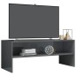 vidaXL Mueble de TV madera contrachapada gris brillante 100x40x40 cm vidaXL Mueble de TV madera contrachapada gris brillante 100x40x40 cm