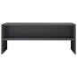 vidaXL Mueble de TV madera contrachapada gris brillante 100x40x40 cm vidaXL Mueble de TV madera contrachapada gris brillante 100x40x40 cm