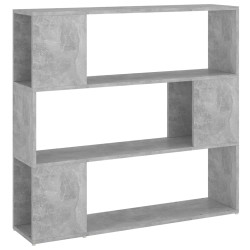 vidaXL Estantería/divisor de espacios gris hormigón 100x24x94 cm