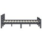vidaXL Estructura de cama madera maciza pino gris oscuro 200x200 cm vidaXL Estructura de cama madera maciza pino gris oscuro 200x200 cm