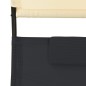 vidaXL Tumbona doble con toldo textilene color crema y negro vidaXL Tumbona doble con toldo textilene color crema y negro