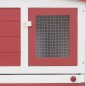 vidaXL Jaula de animales grande madera rojo y blanco 204x45x85 cm vidaXL Jaula de animales grande madera rojo y blanco 204x45x85 cm