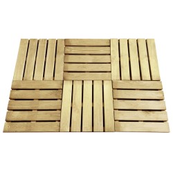 vidaXL Baldosas de porche 6 unidades madera verde 50x50 cm