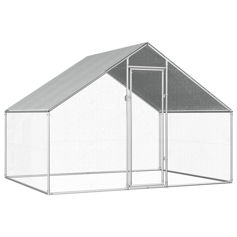 vidaXL Jaula gallinero de exterior de acero galvanizado 2,75x2x1,92 m vidaXL Jaula gallinero de exterior de acero galvanizado 2,75x2x1,92 m