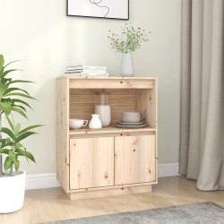 vidaXL Aparador de madera maciza de pino 60x34x75 cm