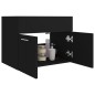vidaXL Armario para lavabo madera contrachapada negro 60x38,5x46 cm vidaXL Armario para lavabo madera contrachapada negro 60x38,5x46 cm