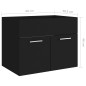 vidaXL Armario para lavabo madera contrachapada negro 60x38,5x46 cm vidaXL Armario para lavabo madera contrachapada negro 60x38,5x46 cm