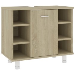 vidaXL Armario de baño madera contrachapada color roble 60x32x53,5 cm