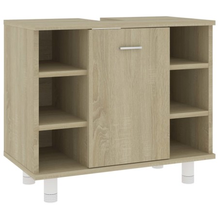 vidaXL Armario de baño madera contrachapada color roble 60x32x53,5 cm