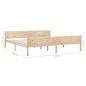 vidaXL Estructura de cama de madera maciza de pino 200x200 cm vidaXL Estructura de cama de madera maciza de pino 200x200 cm
