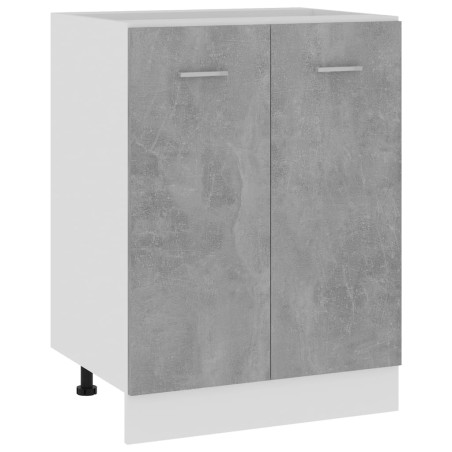vidaXL Armario debajo fregadero madera contrachapada gris 60x46x81,5cm