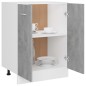 vidaXL Armario debajo fregadero madera contrachapada gris 60x46x81,5cm vidaXL Armario debajo fregadero madera contrachapada gris 60x46x81,5cm