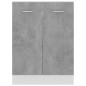 vidaXL Armario debajo fregadero madera contrachapada gris 60x46x81,5cm vidaXL Armario debajo fregadero madera contrachapada gris 60x46x81,5cm