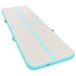 vidaXL Esterilla inflable de gimnasia y bomba 800x100x10 cm PVC verde