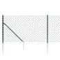 vidaXL Cerca de alambre con pinchos de anclaje verde 1x25 m vidaXL Cerca de alambre con pinchos de anclaje verde 1x25 m