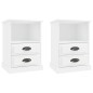 vidaXL Mesitas de noche 2 unidades blancas 43x36x60 cm vidaXL Mesitas de noche 2 unidades blancas 43x36x60 cm