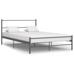 vidaXL Estructura de cama de metal gris 120x200 cm