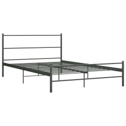 vidaXL Estructura de cama de metal gris 120x200 cm