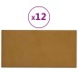 vidaXL Paneles de pared 12 uds terciopelo marrón 60x30 cm 2,16 m² vidaXL Paneles de pared 12 uds terciopelo marrón 60x30 cm 2,16 m²