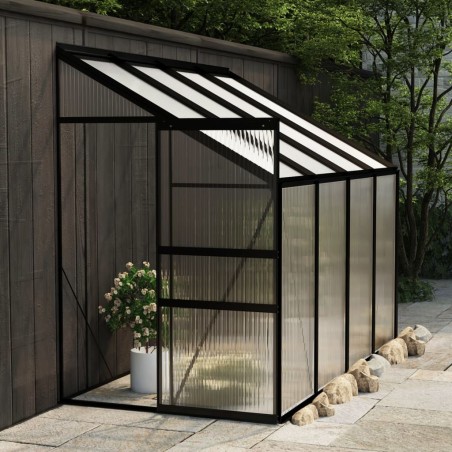 vidaXL Invernadero de aluminio gris antracita 5,02 m³