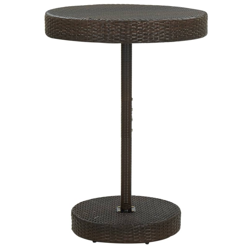 vidaXL Mesa de jardín de ratán sintético marrón 75,5x106 cm