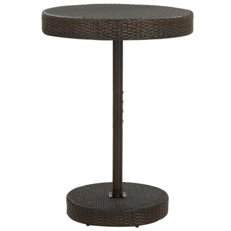 vidaXL Mesa de jardín de ratán sintético marrón 75,5x106 cm