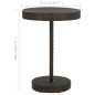 vidaXL Mesa de jardín de ratán sintético marrón 75,5x106 cm