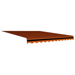 vidaXL Toldo de lona naranja y marrón 350x250 cm