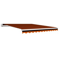 vidaXL Toldo de lona naranja y marrón 350x250 cm
