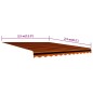 vidaXL Toldo de lona naranja y marrón 350x250 cm vidaXL Toldo de lona naranja y marrón 350x250 cm