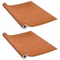 vidaXL Láminas autoadhesivas puertas 2 uds PVC roble claro 210x90cm 