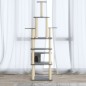 vidaXL Rascador para gatos con postes de sisal gris claro 183 cm
