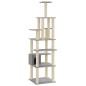 vidaXL Rascador para gatos con postes de sisal gris claro 183 cm